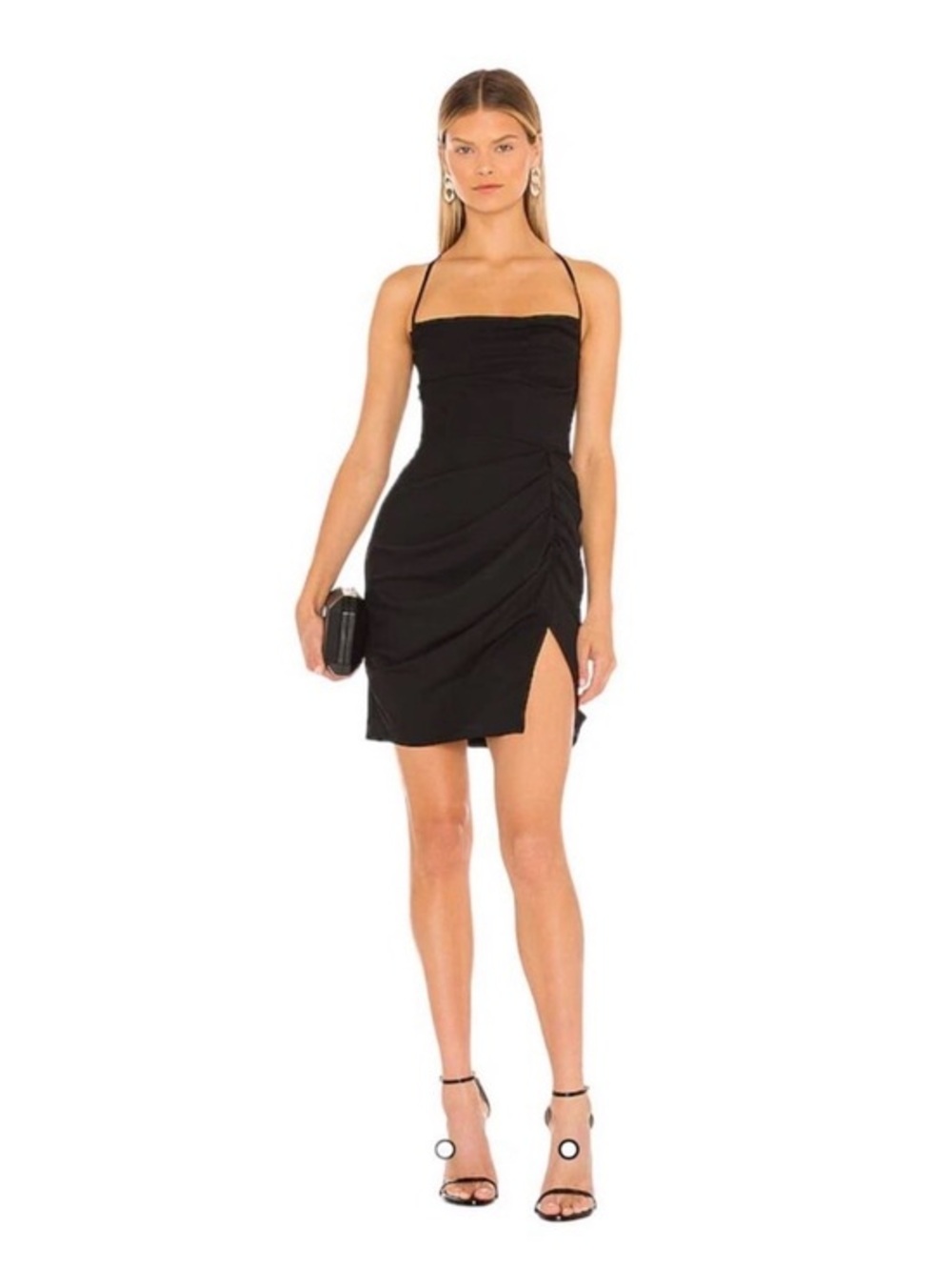 Amanda UpRichard Jasalina LBD Mini Strappy Back and Rouched Side Size Medium